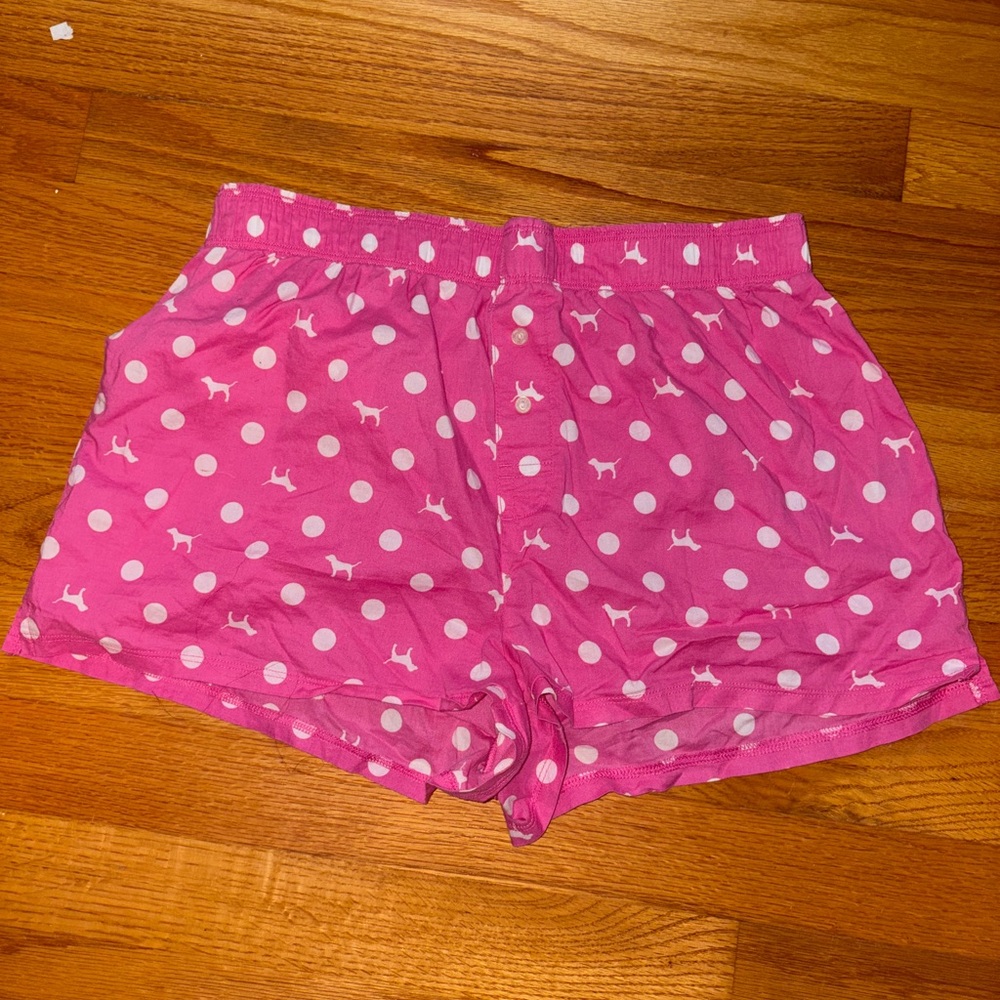 PINK Victoria's Secret Pink and White Lounge Shorts